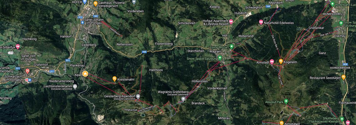 mapa Hotel Oberforsthof, Alpendorf (St. Johann im Pongau)