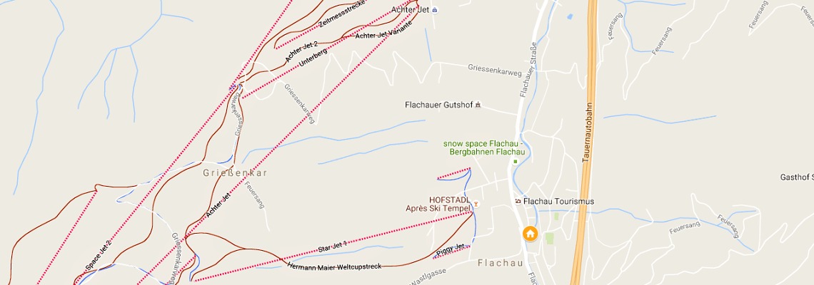 mapa Hotel Reslwirt, Flachau