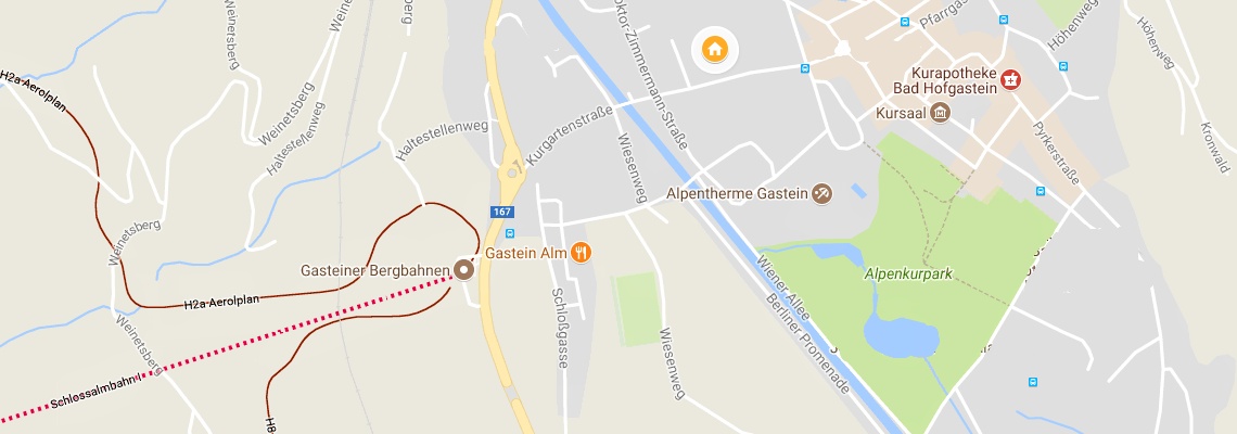 mapa Hotel Das Alpenhaus, Bad Hofgastein