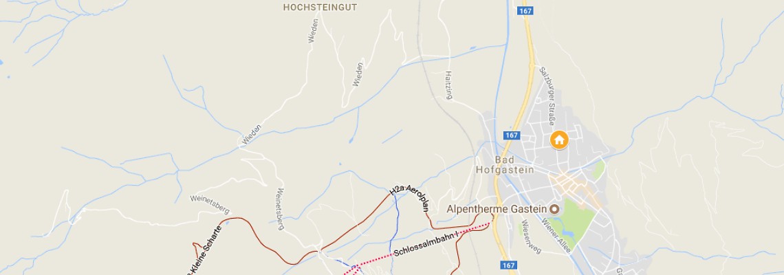 mapa Hotel Astoria, Bad Hofgastein
