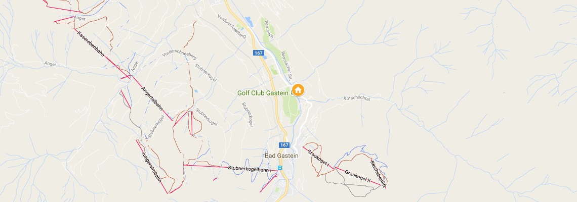 mapa Hotel Cesta Grand, Bad Gastein