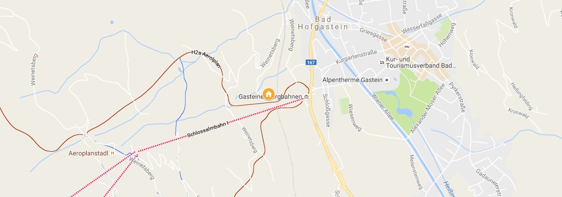 mapa Hotel Das Goldberg, Bad Hofgastein