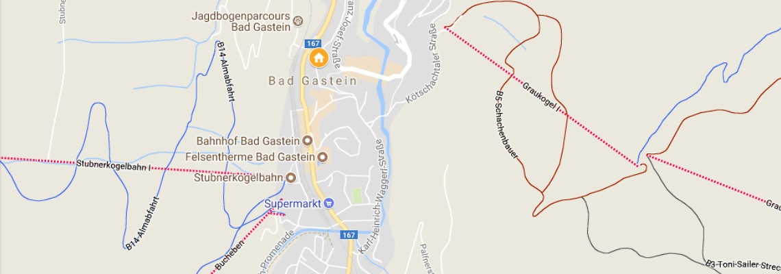 mapa Aparthotel Mondi-Holiday Bellevue, Bad Gastein
