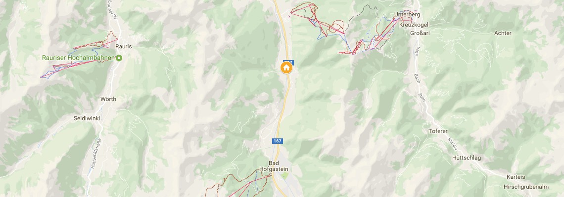 mapa Gasthof Walcher, Dorfgastein