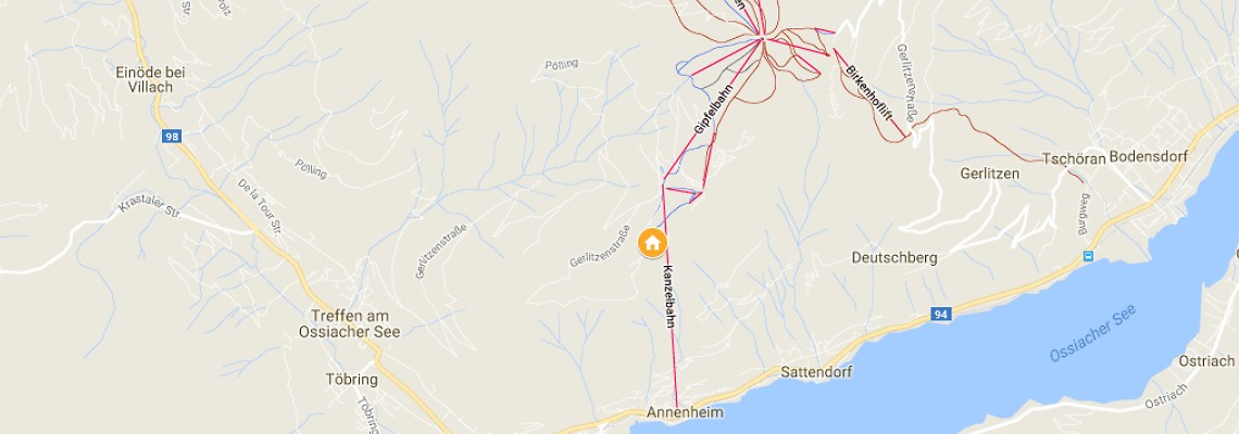 mapa Almresort Gerlitzen, Kanzelhhe