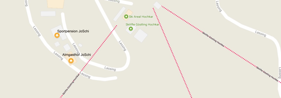 mapa Almgasthof JoSchi, Hochkar