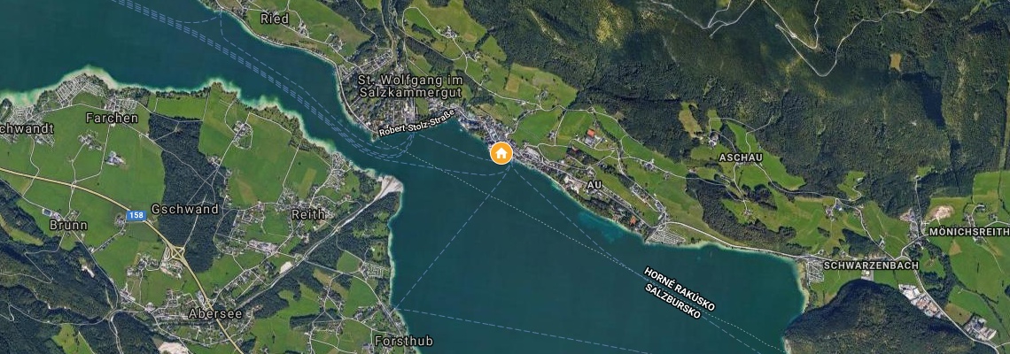 mapa Seebckenhotel Weisser Hirsch, St. Wolfgang im Salzkammergut