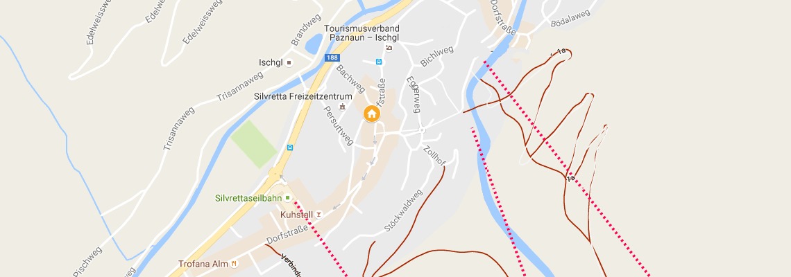 mapa Hotel Central, Ischgl