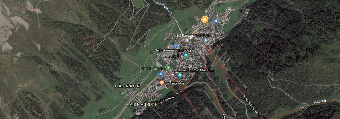 mapa Hotel Fatlar, Ischgl