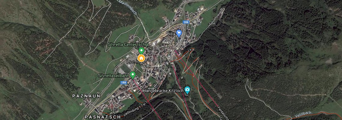 mapa Hotel Germania, Ischgl