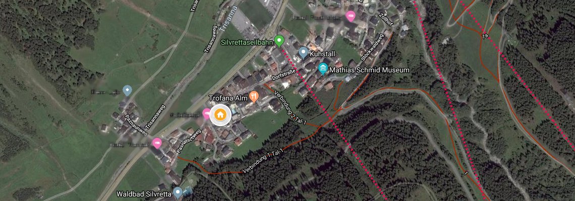 mapa Hotel Gramaser, Ischgl