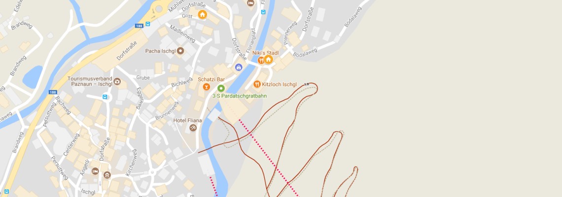 mapa Hotel Piz Buin, Ischgl