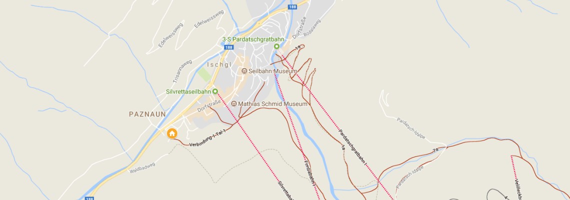 mapa Hotel Schlosshof, Ischgl