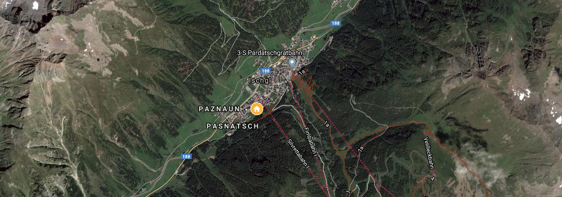 mapa Schlosshotel Ischgl, Ischgl