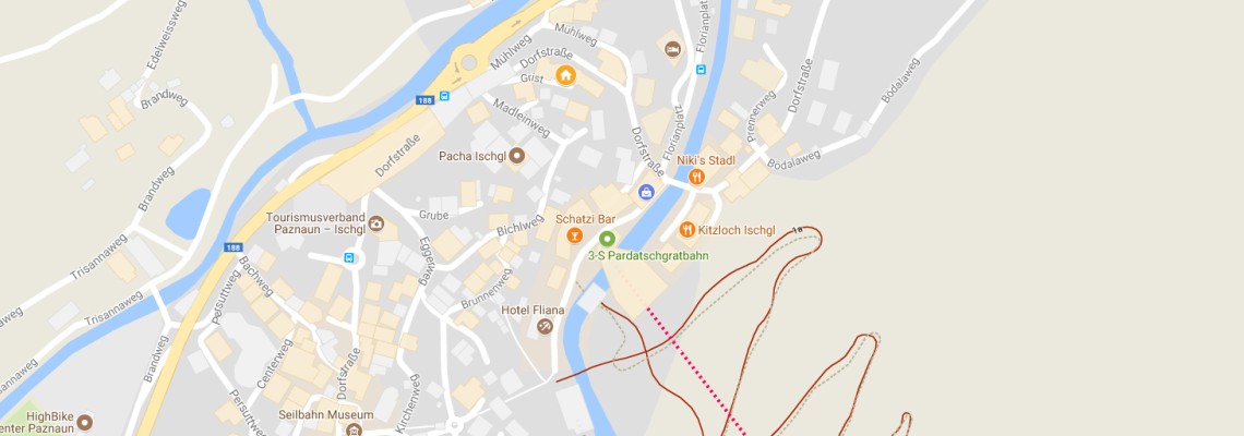 mapa Hotel Solaria , Ischgl