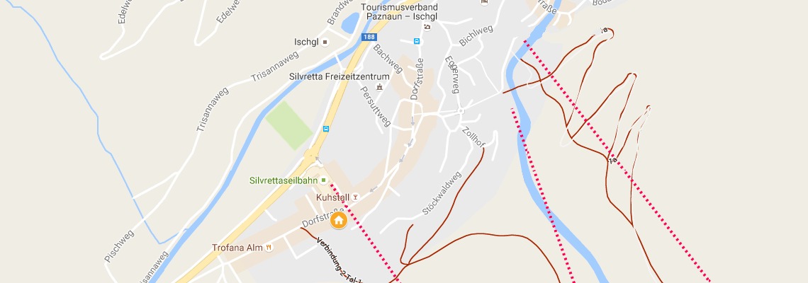 mapa Hotel Tirol, Ischgl