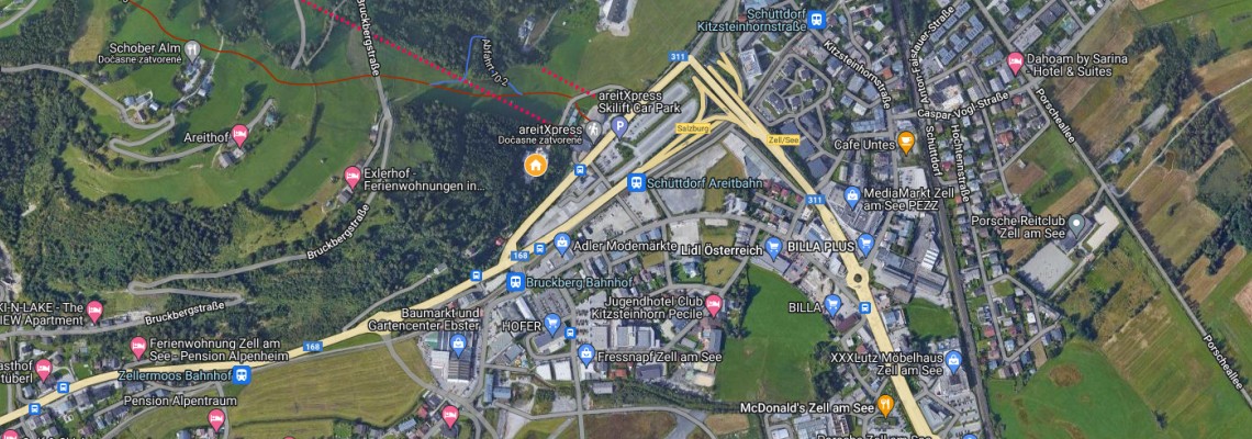 mapa Hotel Amiamo, Zell am See