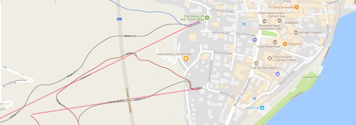 mapa Hotel Berner, Zell am See