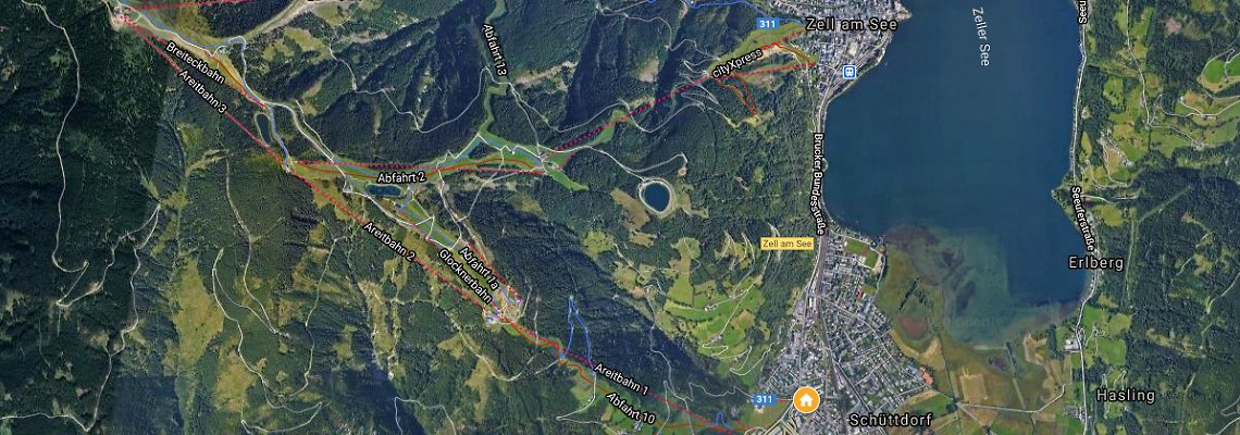 mapa Hotel Latini, Zell am See