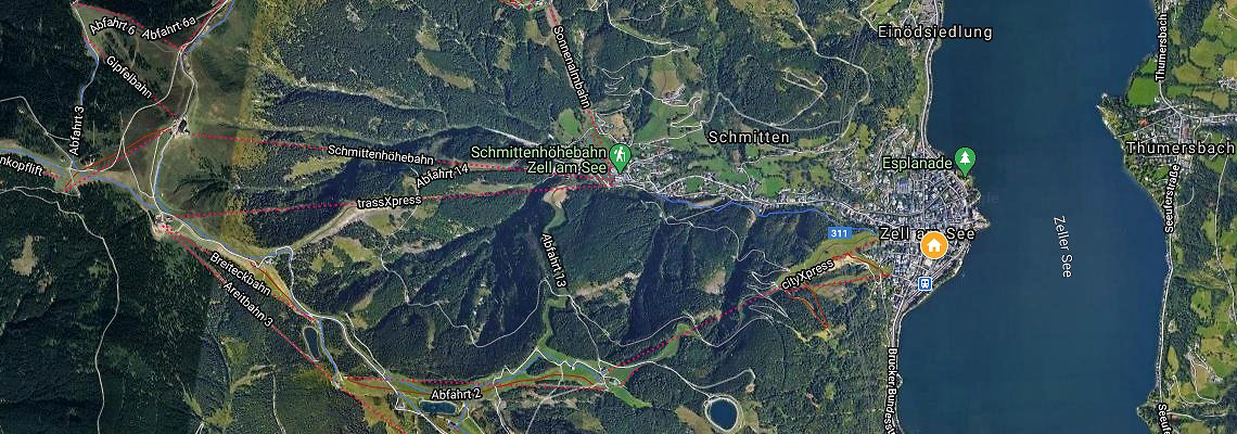 mapa Hotel Neue Post, Zell am See