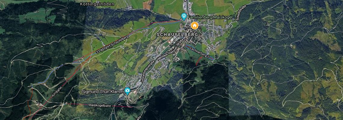 mapa Hotel Orgler, Kaprun