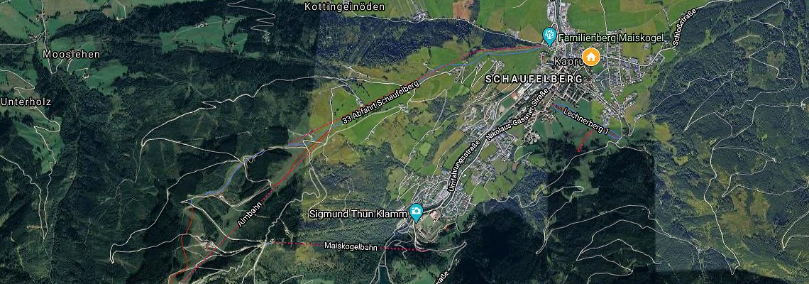 mapa Hotel Sonnblick, Kaprun