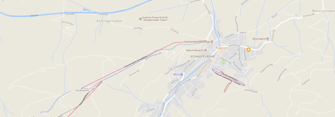 mapa Hotel Vtters Sportkristall, Kaprun