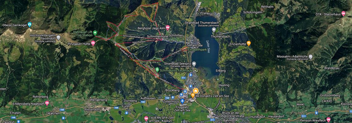 mapa Steinbock Lodge, Zell am See