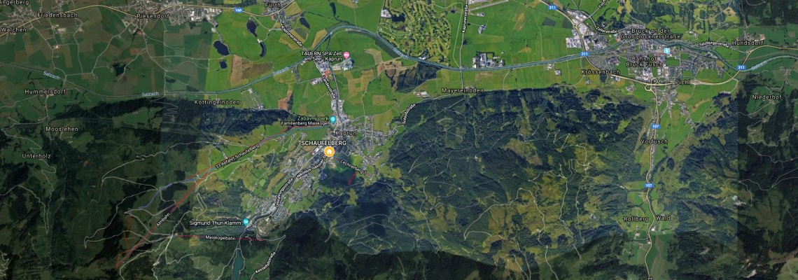 mapa Hotel Tauernhof, Kaprun