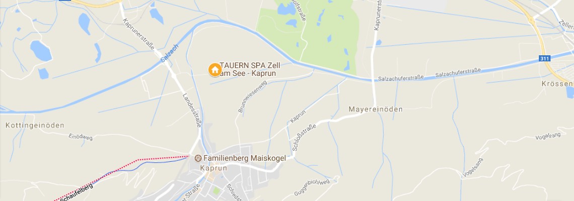 mapa Hotel Tauern Spa Kaprun, Kaprun