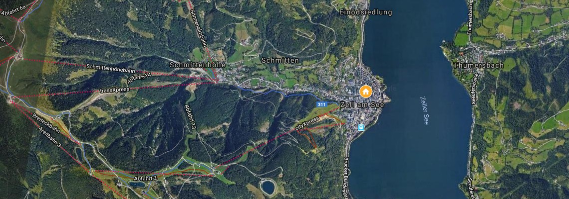mapa Hotel Tirolerhof, Zell am See