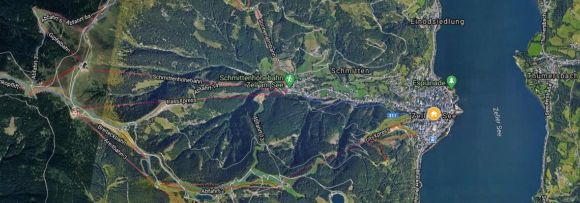 mapa Hotel Zum Hirschen, Zell am See