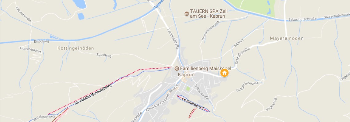 mapa Hotel Zur Burg, Kaprun