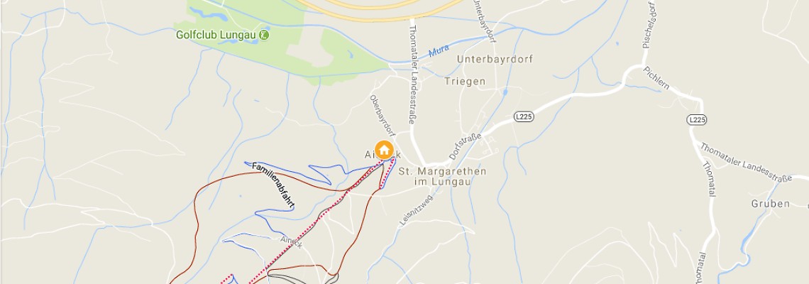 mapa Hotel Grizzly, St. Margarethen im Lungau