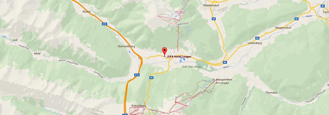 mapa JUFA Hotel Lungau, St. Michael im Lungau