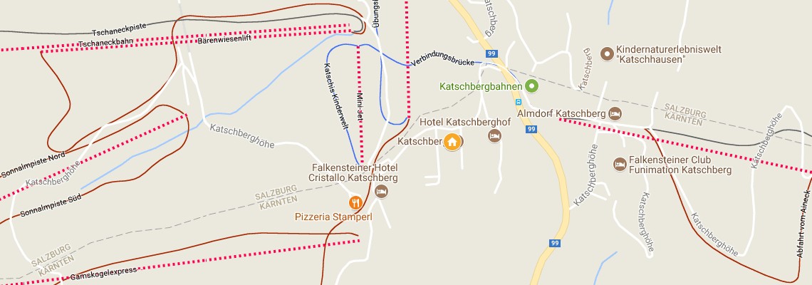mapa Hotel Lrchenhof, Katschberg