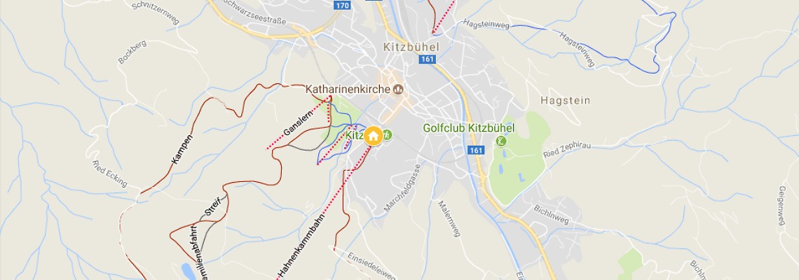 mapa Hotel Der Kaiserhof, Kitzbhel