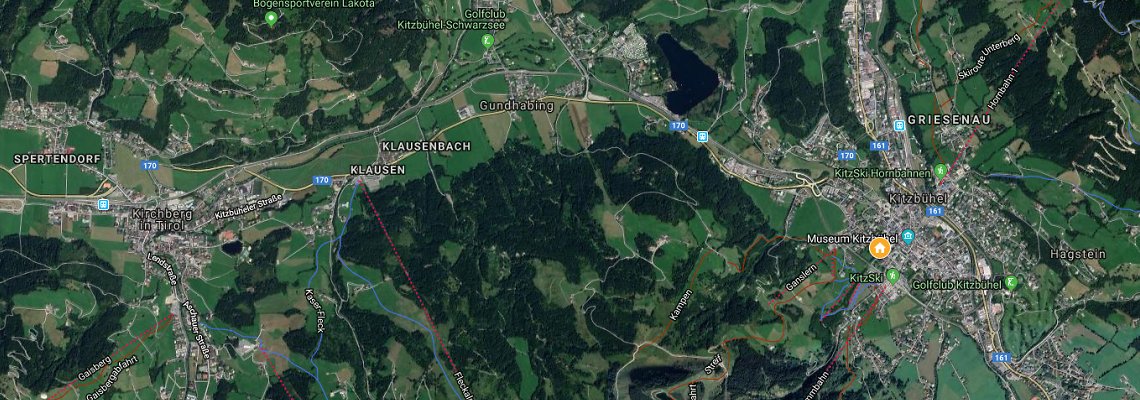 mapa Hotel Resch, Kitzbhel