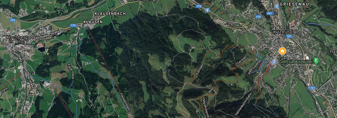 mapa Hotel Weisses Rssl, Kitzbhel