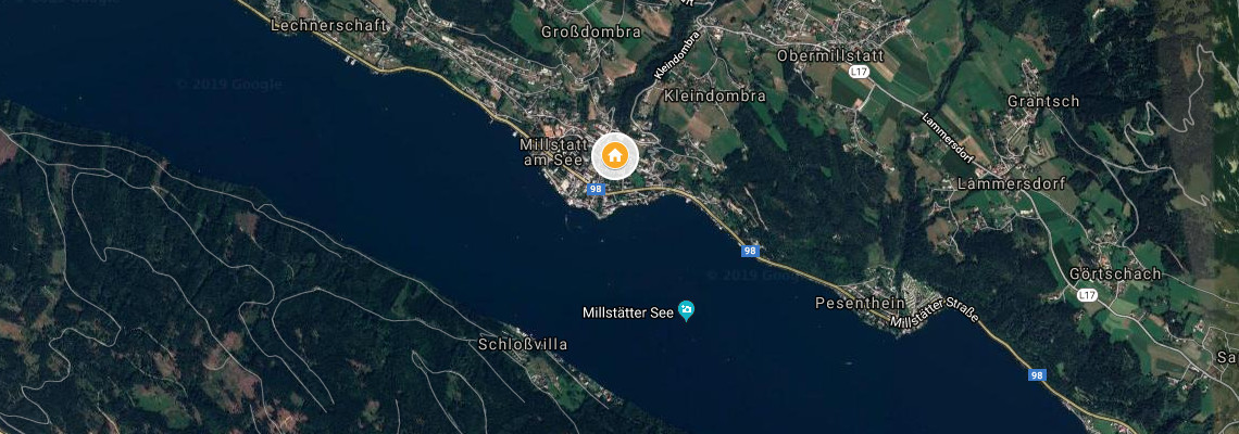 mapa Familienhotel Post, Millstatt