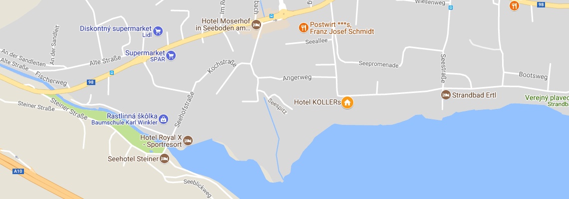 mapa Hotel Koller's, Seeboden