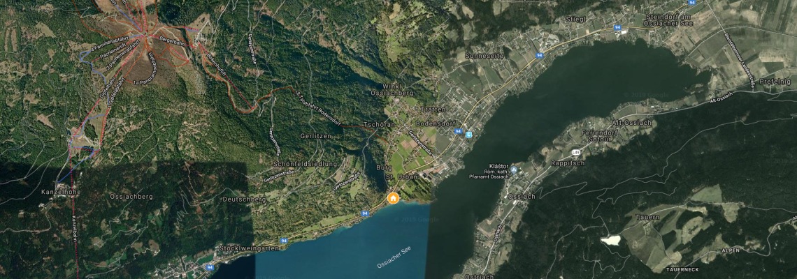 mapa Hotel Urbani, Bodensdorf am Ossiacher See