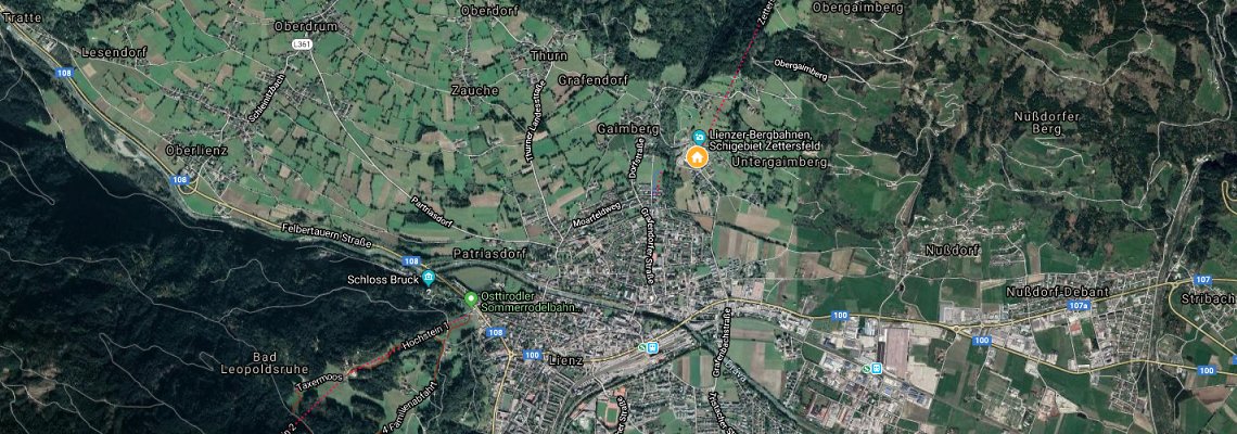 mapa Hotel Holunderhof, Lienz