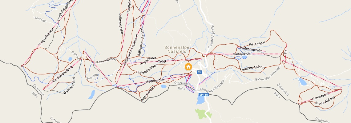 mapa Falkensteiner Hotel Sonnenalpe, Nassfeld