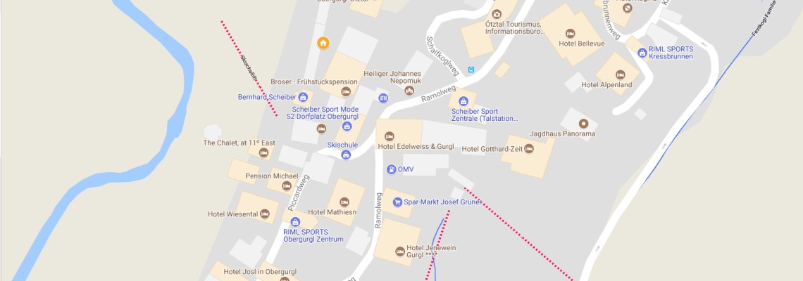 mapa Apartmny Broser, Obergurgl