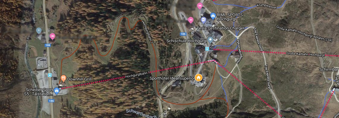 mapa Sporthotel Ideal, Hochgurgl