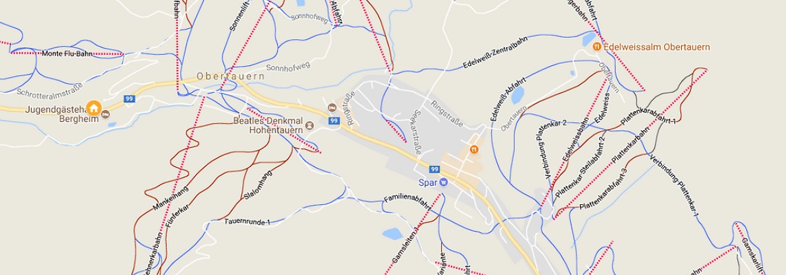 mapa Hotel Tauerhaus Wisenegg, Obertauern