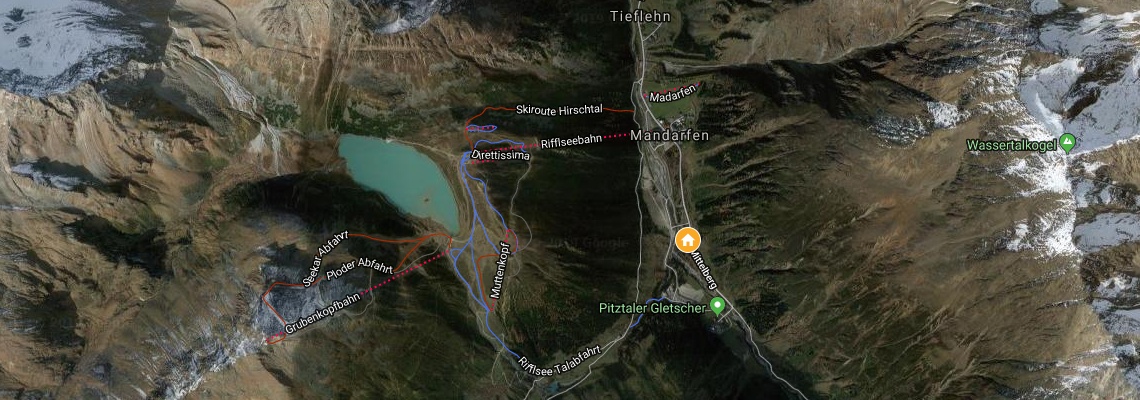 mapa Hotel Gletscherblick, Mittelberg / St. Leonhard im Pitztal