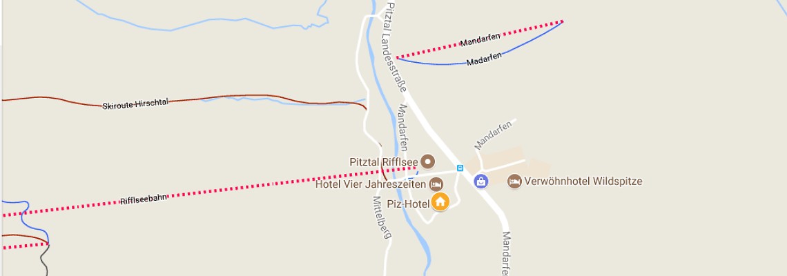 mapa Hotel Piz, Mandarfen