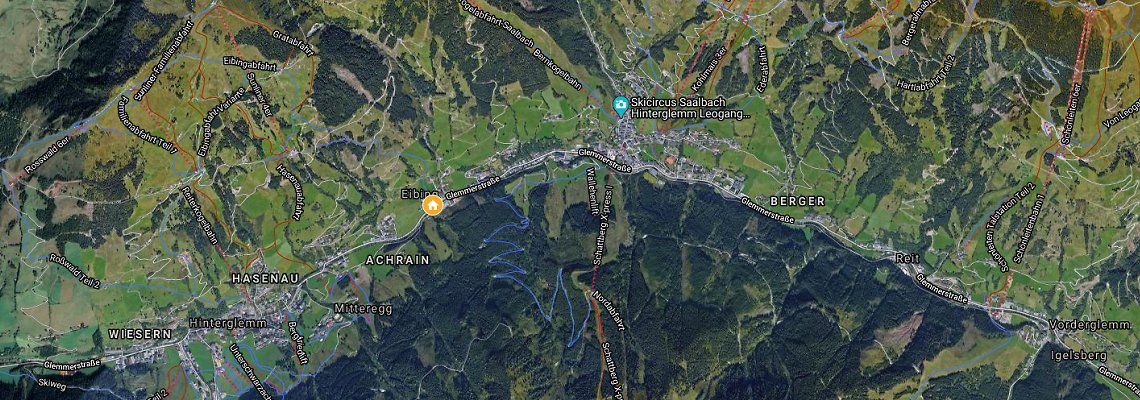 mapa Chalet Albany, Saalbach